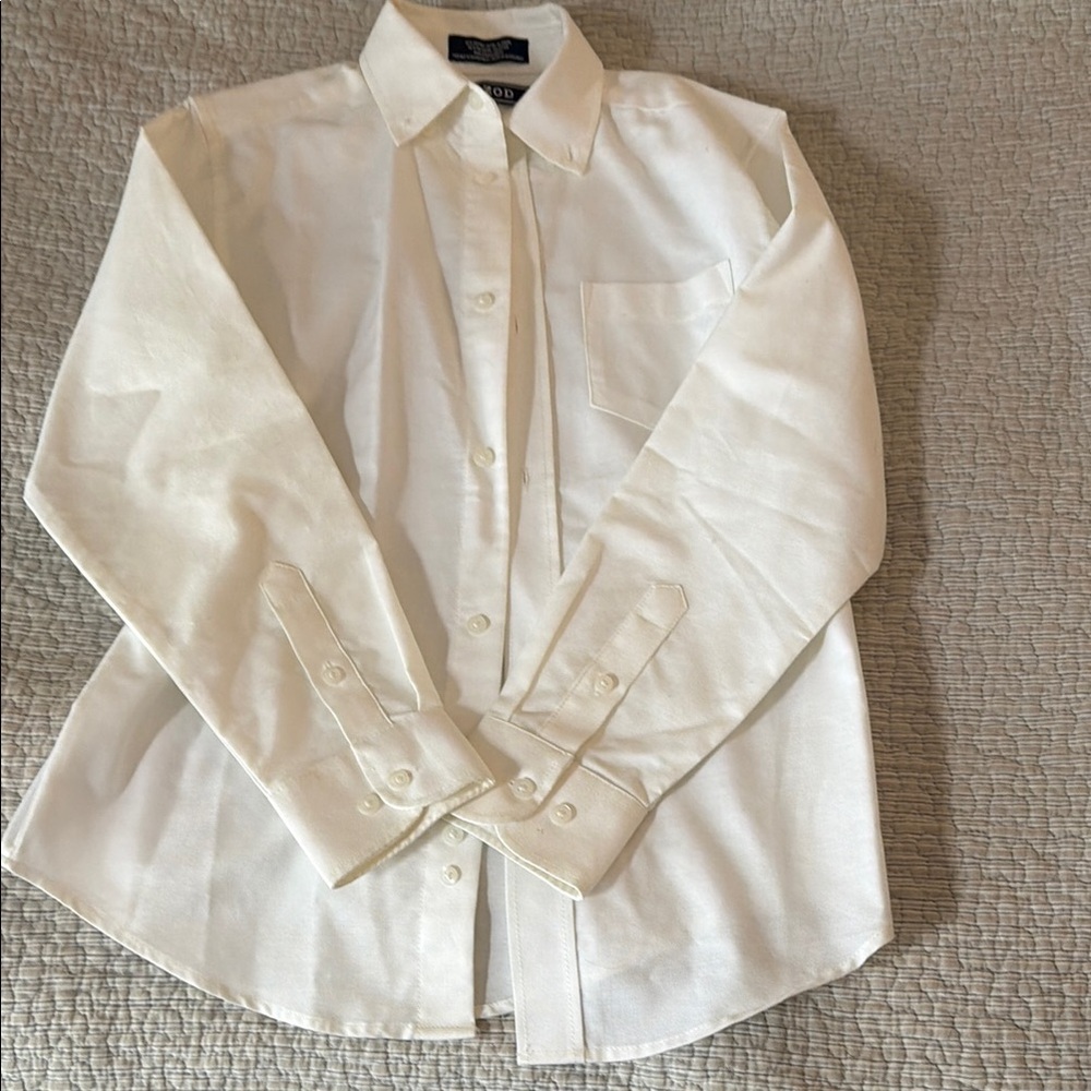 Classic White Men's Boys Button Down